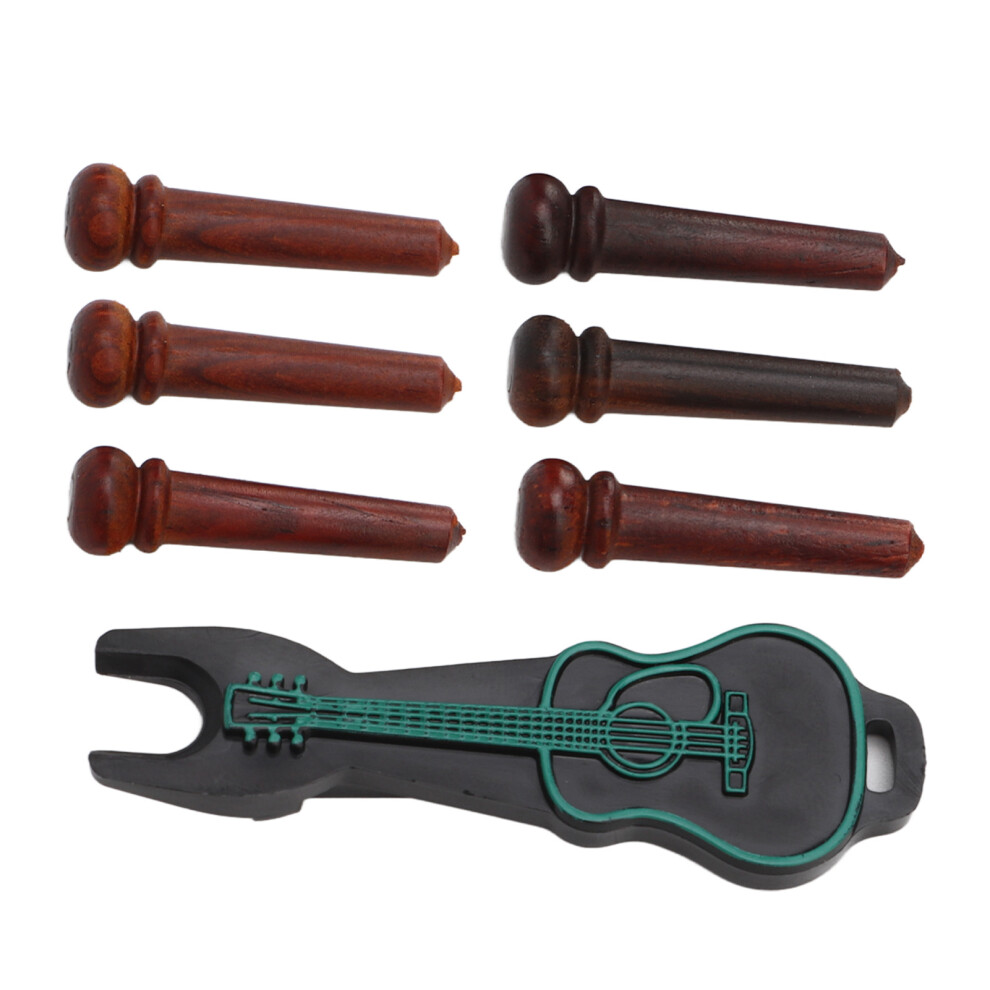 6Pcs Maple Guitar Bridge Pins with Remover | Professional Acoustic Replacement-image-OPC-PMFT8QC-NEW