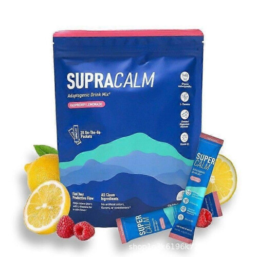 (3pcs) Supercalm Drink Mix Raspberry Lemonade Tea Bags 20count