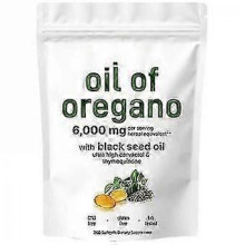 (1 bag) 3X Oil of Oregano Black seed oil 6000mg Nutrition Gels & Chews 300 Count