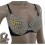 (S, gold) glitter sparkle belly dance beaded sequined bra top 2