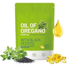 (3pcs) Oil of Oregano Black seed oil 6000mg Nutrition Gels & Chews Green