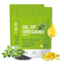 (2pcs) Oil of Oregano Black seed oil 6000mg Nutrition Gels & Chews Green