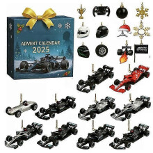 (E) 2025 Advent Calendar Christmas Gift Racing Themed Countdown Calendar, a gift for car lovers