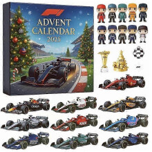 (A) 2025 Advent Calendar Christmas Gift Racing Themed Countdown Calendar, a gift for car lovers