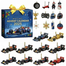 (B) 2025 Advent Calendar Christmas Gift Racing Themed Countdown Calendar, a gift for car lovers