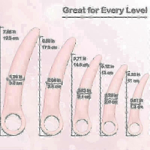 Vaginal dilator set for women - 5 silicone muscle trainers 1
