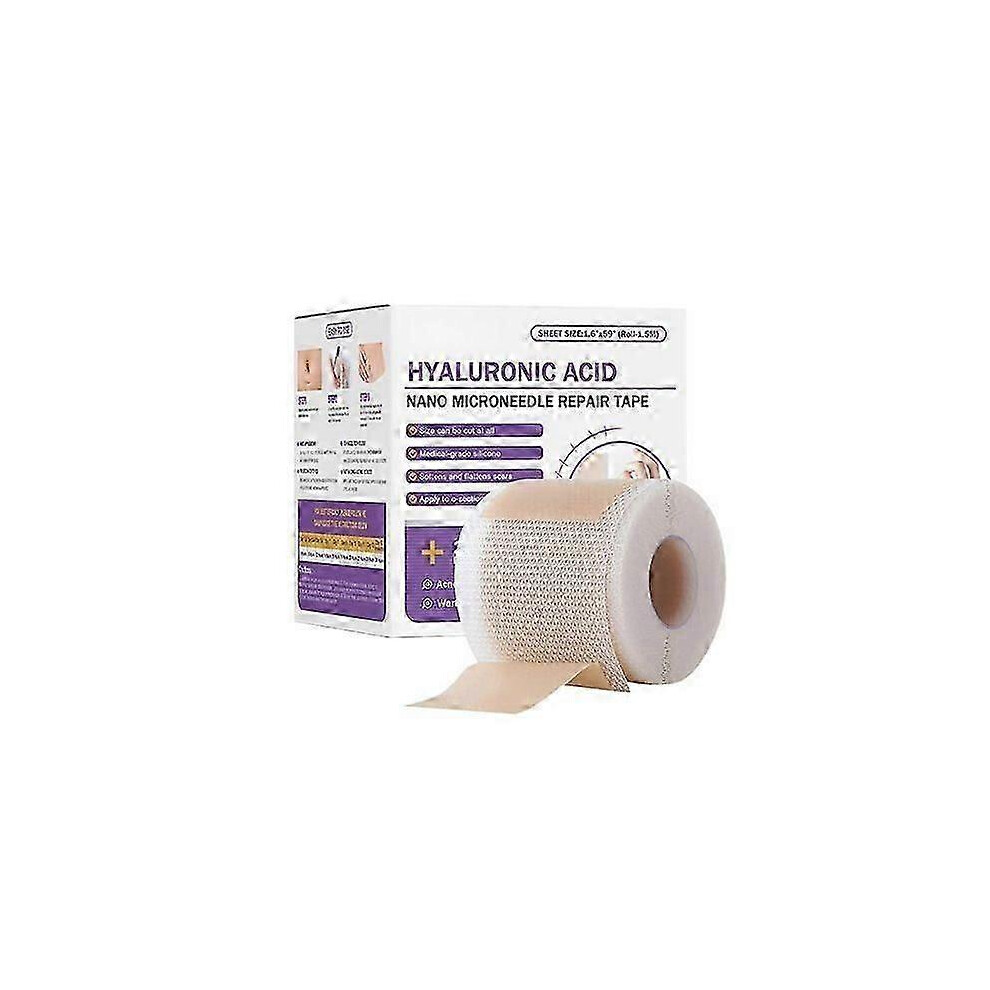 Kikidex (As Show, 3Pcs) Hyaluronic Acid Nano Microneedle Repair Tape, Silicone Tape For Scars, Reusable Medical Grade Silicone Scar Tape For C-Sectiong