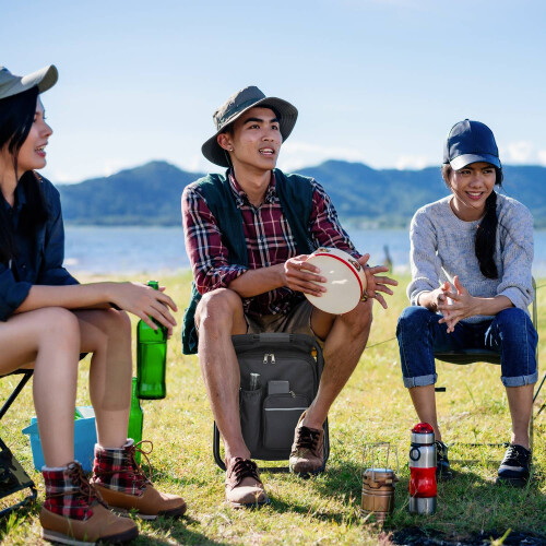 Campingstuhl faltbar schwarz 1