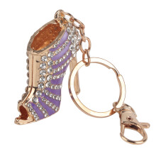 Crystal Shoe Heel Rhinestone Keyring Purse Gift