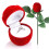 Red Rose Shape Ring Box Valentine's Day Jewelry Proposal Case 2