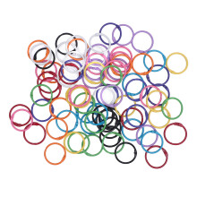 80PCS Paper Rings Iron Colored Loose Leaf Binder Rings for Craft