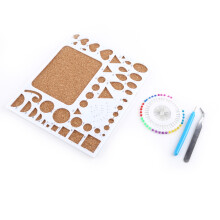 4pcs Paper Quilling Tools Set Template Mould Tweezer Pins White