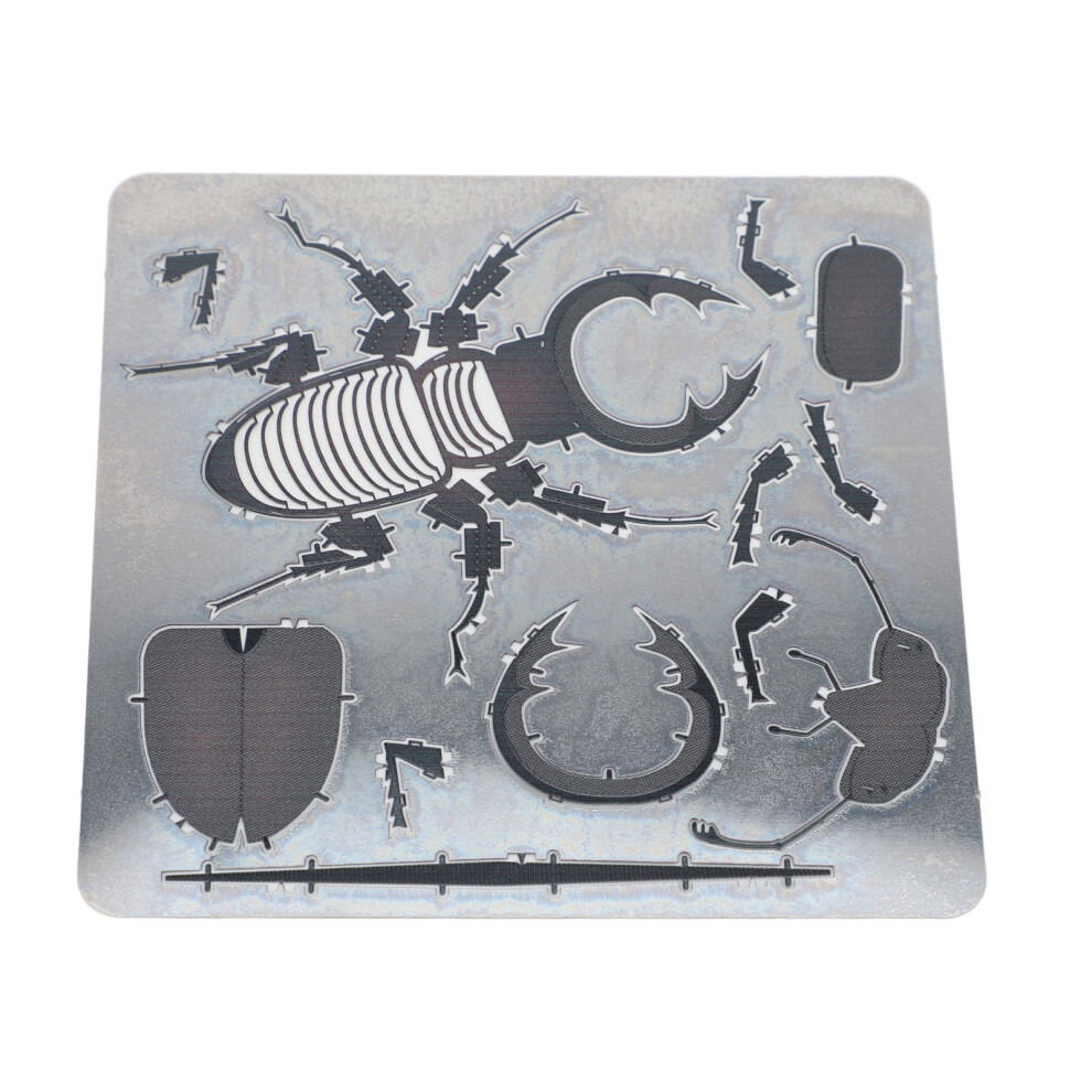 (Color Version Stag Scarab 7.3X5.8X1.7cm) 3D Metal Puzzle Scorpion Stainless Steel Glueless 12X8.2X5.2cm-image-OPC-PMFTMDG-NEW