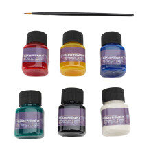 (YL0640 6 Glass Pigment 30ml) 6 Color Waterproof UV Proof Paint Set 6 Glass Pigment 30ml