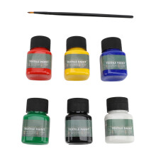 (YL0641 6 Textile Pigment 30ml) 6 Color Waterproof UV Proof Paint Set 6 Glass Pigment 30ml