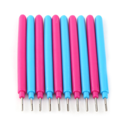 10Pcs Paper Quilling Tools DIY Curling Pen Plastic Slotted 1