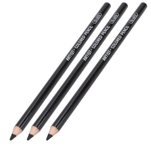 3PCS Black Art Drawing Pencil Set for Coloring Sketching 1