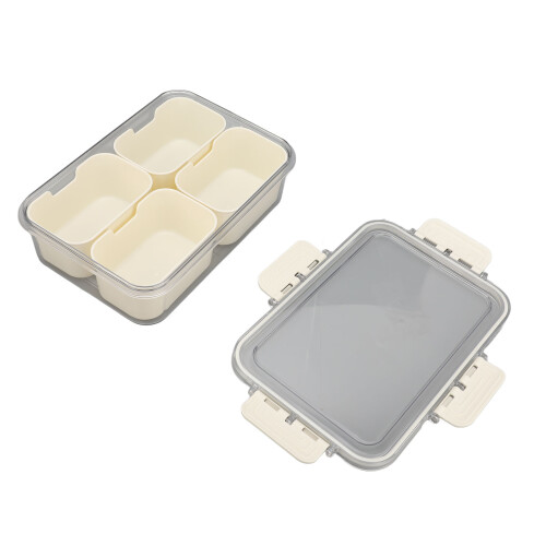 (4 Grid) Portable Plastic Divided Snack Box 8 Grid for Party Camping 2