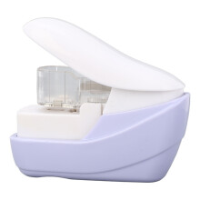 Stapleless Stapler Hand Press Paper Crimper 4 Pages Binding Purple