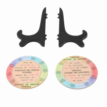 (Type 2) 2 Pcs Wooden Mood Calming Wheel Stand Type 1