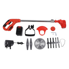 (UK Plug) Grass Trimmer 96V Cordless Lightweight Battery Operated Lawn Tool Red