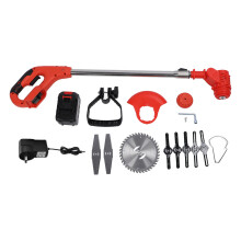 (AU Plug) Grass Trimmer 96V Cordless Lightweight Battery Operated Lawn Tool Red