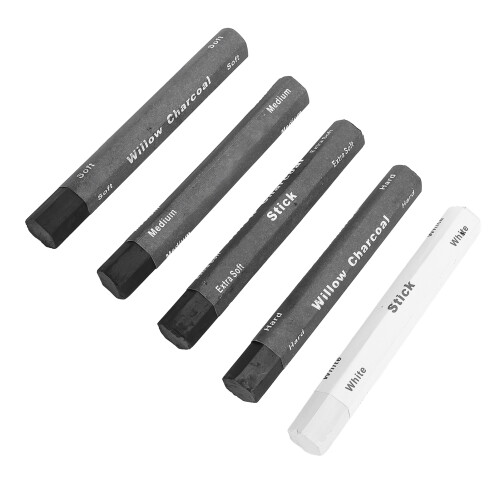 5PCS Charcoal Drawing Sticks with Storage Box for Sketching 1