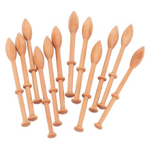 12pcs Wooden Lace Bobbin Weaving Tools for Hand Knitting DIY