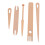 5Pcs Beech Hand Loom Stick Set for Weaving Knitting DIY 5