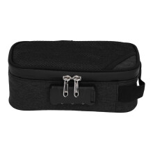 (Black) Smell Proof Bag with Lock Activated Carbon Travel Container Black
