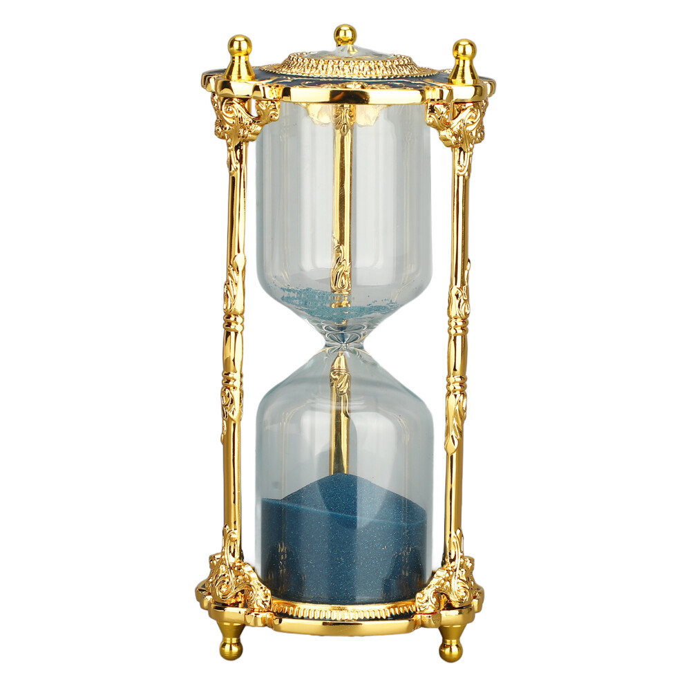 (Blue) 15-Minute Metal Sand Clock Timer Blue Desk Office Decor-image-OPC-PMFTNXF-NEW