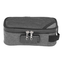 (Grey) Smell Proof Bag with Lock Activated Carbon Travel Container Black