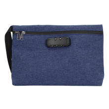 (Navy) Smell Proof Bag with Combo Lock Activated Carbon Travel Case Roseous