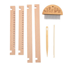 Mini Wooden Weaving Machine Kit 11x8.7in DIY Loom for Beginners