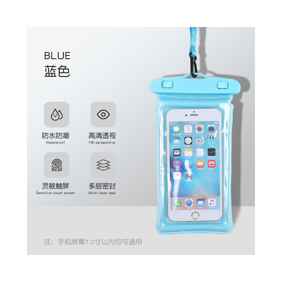 Inflatable Waterproof Phone Bag Floating Touch Screen Fits 7.2" 585383645432