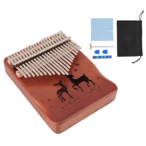 (Type 1) 21 Keys Thumb Piano Kalimba with Protector Cloth Beginner Type 2