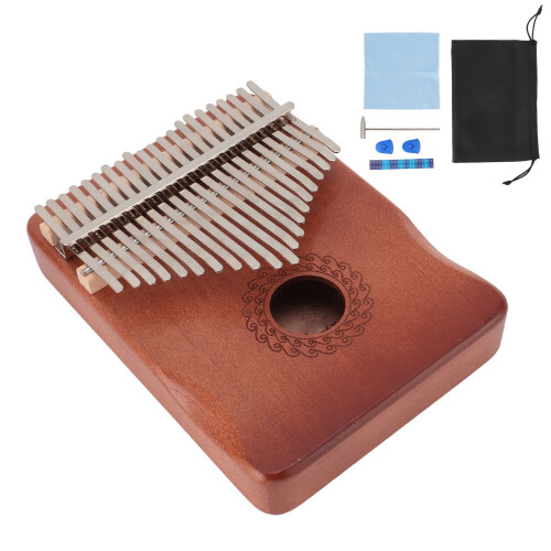 (Type 3) 21 Keys Thumb Piano Kalimba with Protector Cloth Beginner Type 2