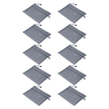 (Grey) 10PCS Double Layer A5 Waterproof Nylon Mesh Zipper Pouch Blue