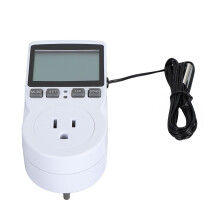 (US Plug 120V 15A 1800W US Plug) Backlit Digital Plug Temp Controller with Sensor UK 230V 13A 2900W