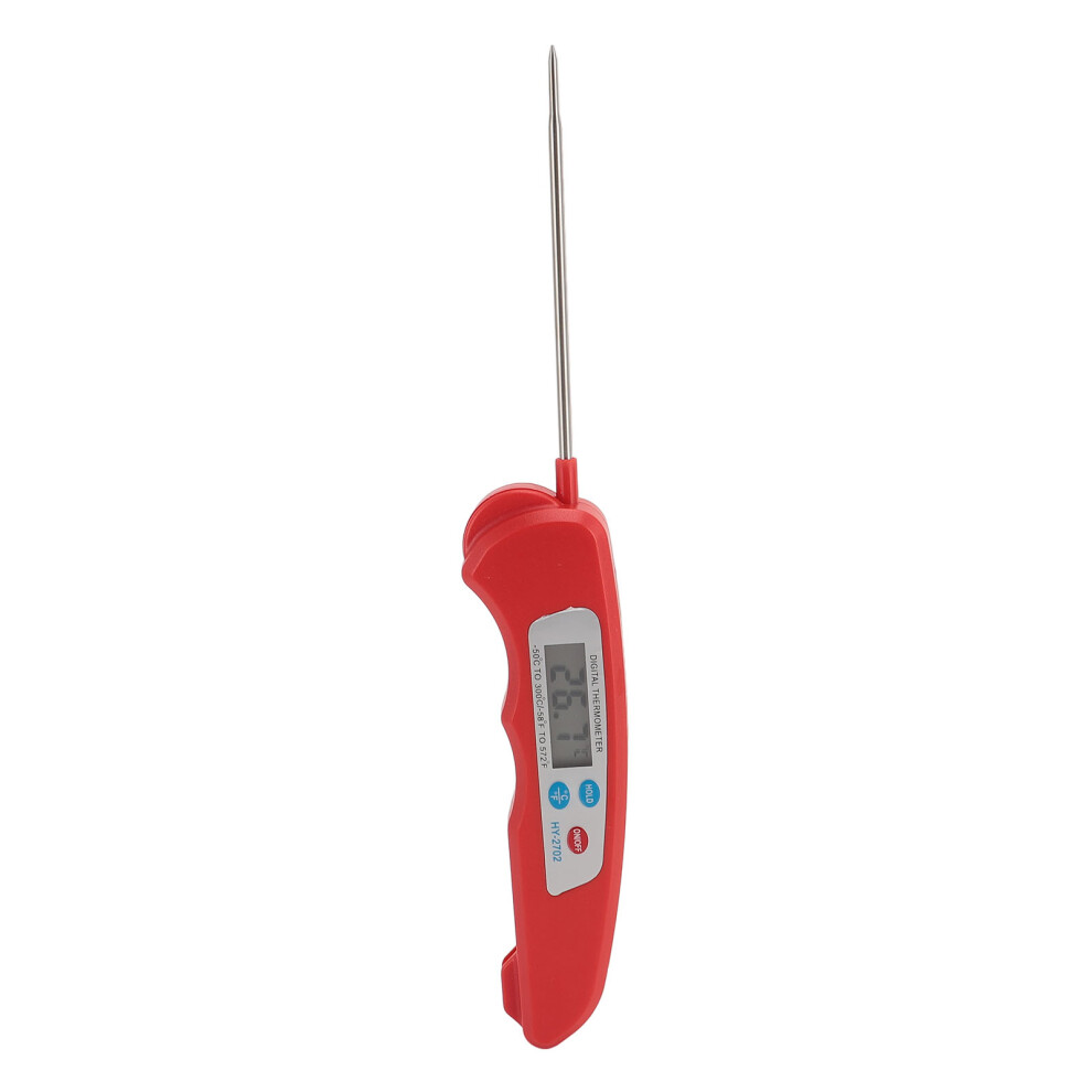 (Red) Digital Meat Thermometer Long Probe Foldable Food Gauge Red-image-OPC-PMFTPSS-NEW