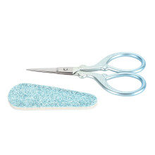 (Green) Stainless Steel Sewing Scissors Set PU Leather Protector Pink