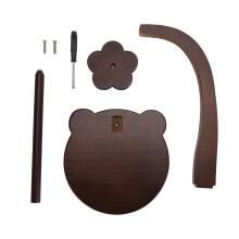 (Retro Color) Wooden Yarn Holder Bear Shaped Rotating for Crocheting Retro Color