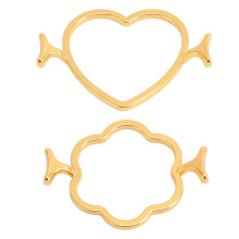 2pcs Metal Wax Seal Mold Golden Heart Flower Wedding Invitations