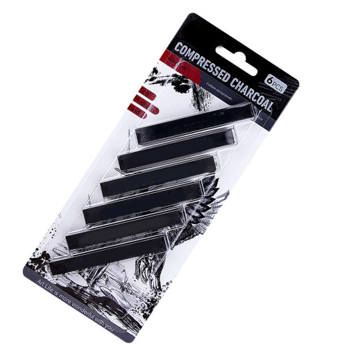 6pcs Woodless Charcoal Pencils Soft Medium Hard Graphite for Shading 1