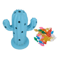 (7114G01 Blue) Cactus Figurine Resin Home Decor Light Christmas Tree Purple