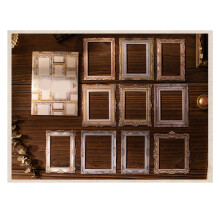 (Type A) 20 Sheet Vintage Scrapbooking Border Paper Embossed Type A