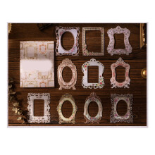 (Type C) 20 Sheet Vintage Scrapbooking Border Paper Embossed Type A
