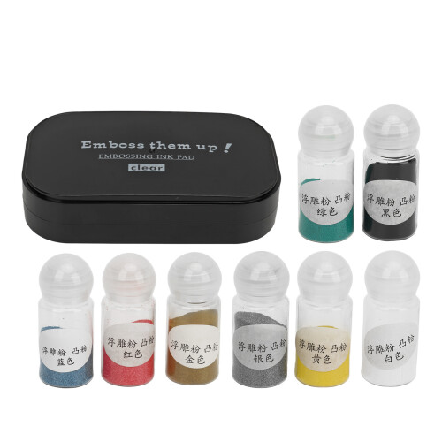 8 Colors Embossing Powder Set DIY Scrapbooking Kit