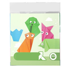 100 Sheets Origami Paper Cartoon Animal Colourful Craft Paper
