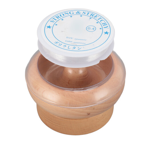 (with Replacement Bowl) Wooden Bead Spinner Kit with 2pcs Needles No Replacement Bowl 2